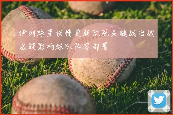 伊利球星伤情更新欧冠关键战出战成疑影响球队阵容部署